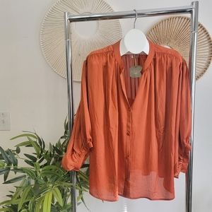 Rye Grass 3X Blouse NWT